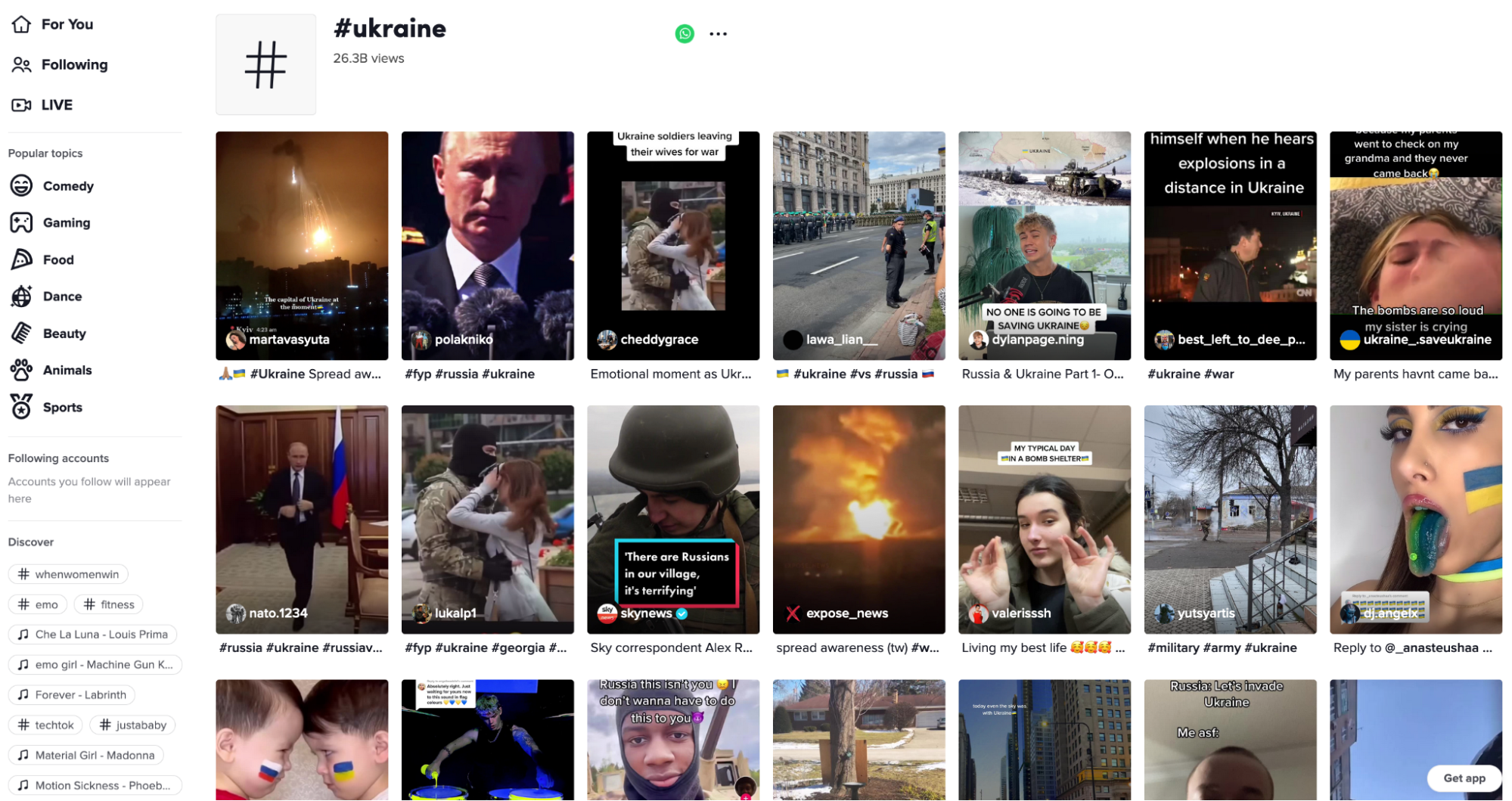 War as seen on TikTok: Ukraine clips get views whether true or not, TikTok