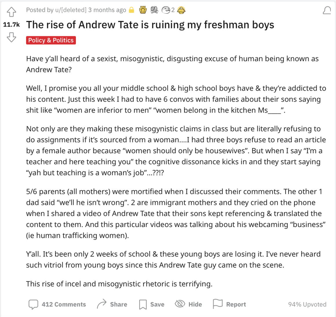 Who is Andrew Tate? Your IQ will drop from his messages