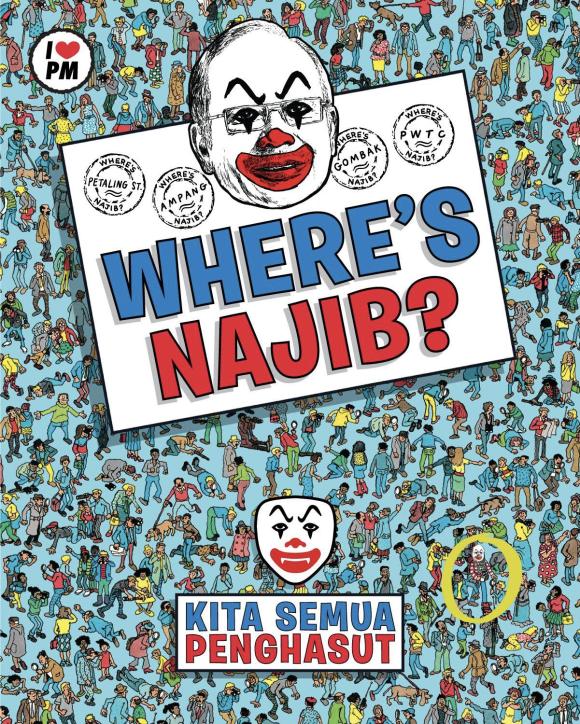Figure 7. A take on “Where’s Waldo” posted by Fahmi Reza inviting his followers to find the large-scale image of the clown-faced Najib he had put up in Kuala Lumpur. Source: Fahmi Reza.
