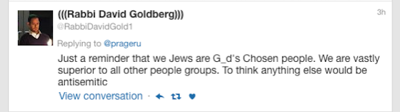 Figure 3: A campaign participant posting on Twitter as “Rabbi David Goldberg,” archived on archive.is. Credit: TaSC.